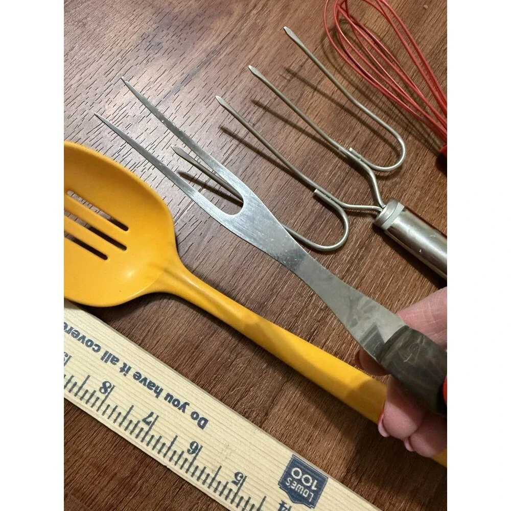 Deglon France Citrus Zester Rosti Slotted Spoon Meat Forks Etc Lot Vintage